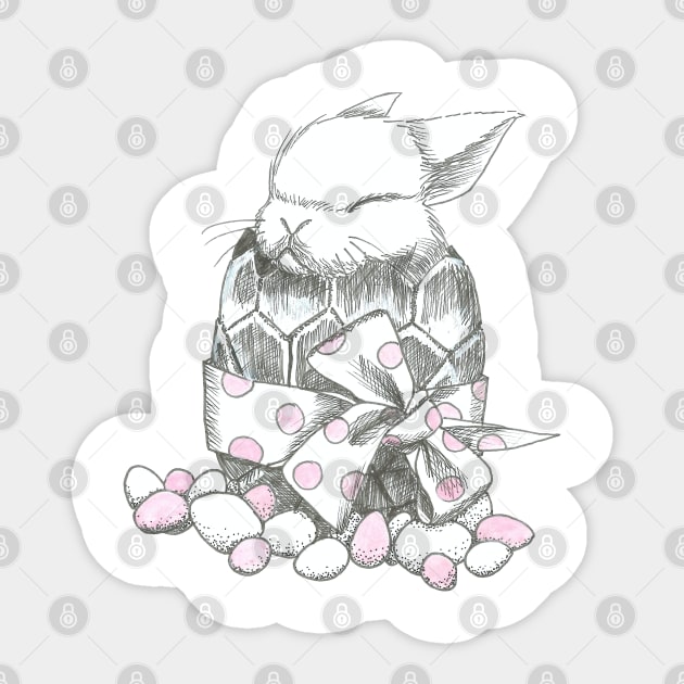 Easter bunny egg Sticker by Créa'RiBo